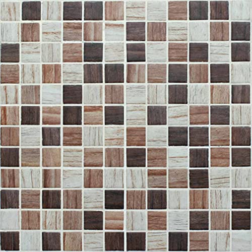 e-ceramica Mosaico in vetro, colore: Marrone