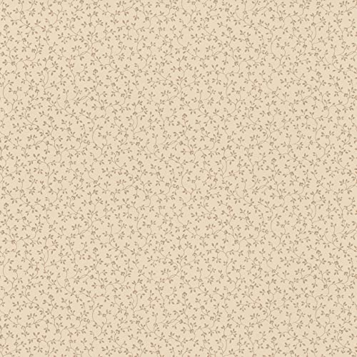 Rasch Carta da parati  – Carta da parati in tessuto non tessuto con piccoli fiori in oro su beige della collezione Sophia – 10,05 m x 0,53 m (lunghezza x larghezza)