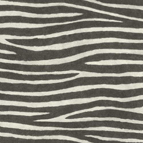 Rasch Carta da parati  Carta da parati in tessuto non tessuto con motivo zebra, in bianco e nero, collezione African Queen III