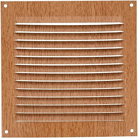 Amig Griglia quadrata in alluminio   Griglie di ventilazione per presa d'aria   Ideale per soffitto cucina e bagno   Dimensioni: 150 x 150 mm   Colore: legno