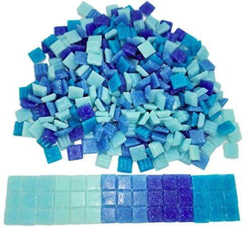 Armena Pietra per Mosaico, 2 x 2 cm, 1 x 1 cm, 250 g (Circa 350 Pezzi), Colore: Blu