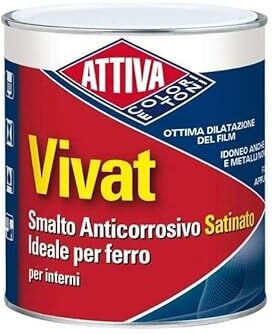 ATTIVA VIVAT SMALTO SATINATO NERO SINTETICO AL SOLVENTE 0.75 LT