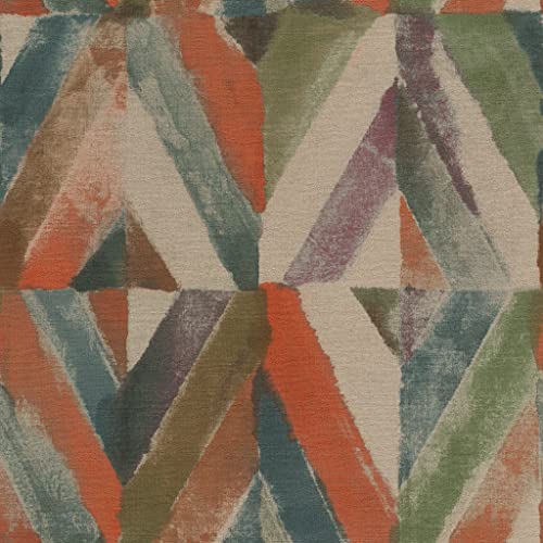 Rasch Kalahari  Carta da parati in tessuto non tessuto, colore: beige, rosso, verde, marrone e turchese, 10,05 m x 53 cm (L x P) multicolore