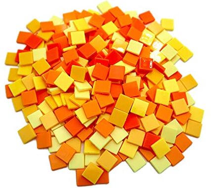 Armena Pietre per mosaico, acrilico, 1 x 1 cm, colore: Giallo/Arancione