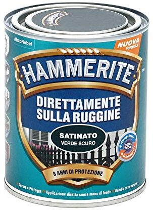 Hammerite Direttamente Sulla Ruggine Satinato Verde Scuro 0.75 l