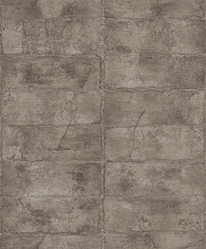 Rasch Carta da parati  Carta da parati in tessuto non tessuto, effetto pietra e struttura della collezione Concrete, 10,05 x 0,53 m (lunghezza x larghezza)