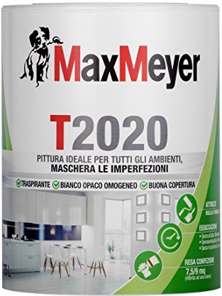 MAXMEYER Pittura per interni Traspirante T2020 BIANCO 0,75 L