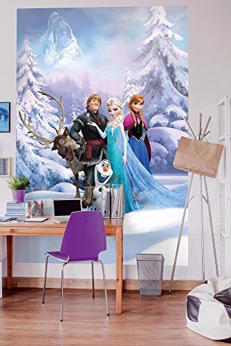 Komar 4 – 498 184 x 254 cm Disney Frozen Winter Land Wallpaper murale – multicolore (confezione da 4)