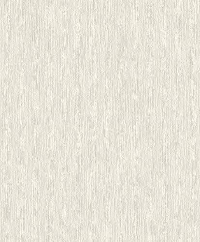 Rasch #ROCKNROLLE  Carta da parati in tessuto non tessuto, 10,05 x 0,53 m, colore: Bianco