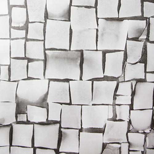 Venilia Pellicola adesiva, Grigio mosaico aspetto pietra grigio, 67,5cm x 1,5m, Spessore 95μ, Pellicola autoadesiva per mobili o cucina, carta da parati, PVC senza ftalati, Prodotto in UE