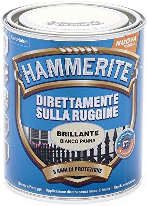 Hammerite Direttamente Sulla Ruggine Brillante Bianco Panna 0.75 l