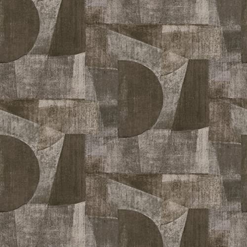 Rasch Tapete  Carta da parati fotografica su tessuto non tessuto con grafica geometrica in marrone e grigio, della collezione Concrete, 3 x 3 m