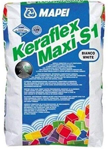 MAPEI Keraflex Maxi S1  adesivo cementizio bianco per incollaggio di piastrelle 23 Kg