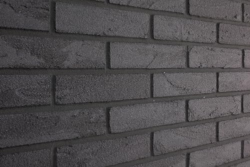 Elastolith Elabrick ANTRACITE, Mattone flessibile, Listelli in quarzo, 50x210 mm, mattonelle sottili decorazione parete, facile da applicare come mattonelle per INTERNO o piastrelle interno, decorazioni parete