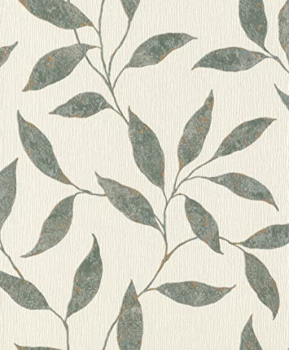 Rasch paperhangings Tapetenwechsel II  Carta da parati in tessuto non tessuto, 10,05 m x 0,53 m, colore: Verde/Beige