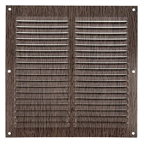 Amig Griglia quadrata in alluminio   Griglie di ventilazione per presa d'aria   Ideale per soffitto cucina e bagno   Misure 200 x 200 mm   Colore marrone
