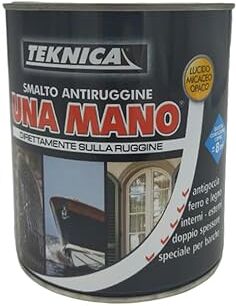 Generico Smalto antiruggine Vernice per ferro legno nautica ad alta copertura multicolore pronto all'uso ringhiere corrimano cancelli 5 Pennelli Omaggio (BIANCO OPACO 750 ML)