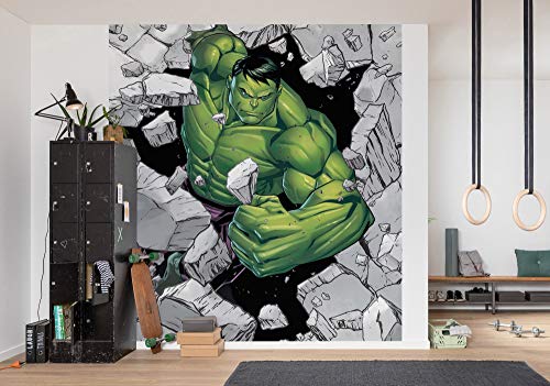 Komar Marvel Hulk Breaker  Carta da parati fotografica in tessuto non tessuto, dimensioni: 250 x 280 cm (larghezza x altezza)