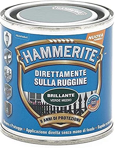 Hammerite Direttamente Sulla Ruggine Brillante Verde Medio 0.250 l