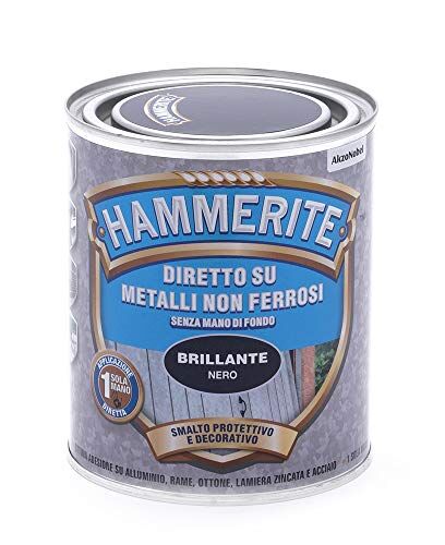 Hammerite Diretto Metalli non Ferrosi Nero 0.75 L