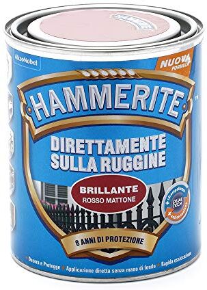 Hammerite Direttamente Sulla Ruggine Brillante Rosso Mattone 0.75 l