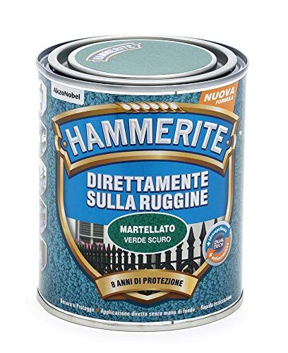 Hammerite Direttamente Sulla Ruggine Martellato Verde Scuro 0.75 l