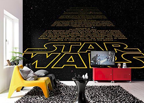 Komar -Poster Star Wars-Gattonare introduzione di Carta da Parati & Colore: Nero/Giallo, 8 Pezzi