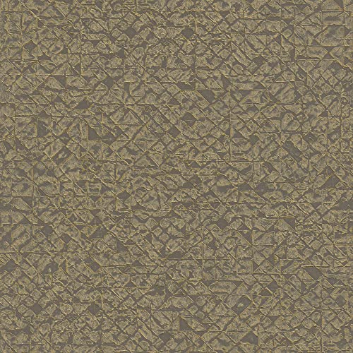 Rasch Carta da parati  della collezione Kalahari in tessuto non tessuto color oro e marrone con struttura 10,05 m x 53 cm (lunghezza x larghezza)
