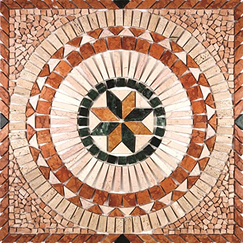 Generico Rosone Rosoni Mosaico in marmo, per interno ed esterni, Amalfi, cm.66x66