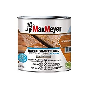 Max Meyer - MaxMeyer Impregnante Gel Protettivo Legno All'acqua - Noce Medio - 0.75L - Impermeabilizzante legno Max Meyer - MaxMeyer Impregnante Gel Protettivo Legno All'acqua - Noce Medio - 0.75L - Impermeabilizzante legno