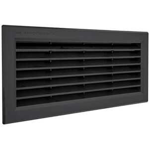 Griglia di ventilazione rettangolare nera in plastica - 315x136 mm Griglia di ventilazione rettangolare nera in plastica - 315x136 mm