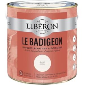 Libéron Le Badigeon mobili, travi e legname, Bianco cotone 2L Libéron Le Badigeon mobili, travi e legname, Bianco cotone 2L