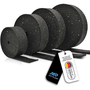 My Plast Rotolo di cuscinetti per terrazze, 10 m x 50 mm x 8 mm, in granulato di gomma, per costruzioni, isolamento acustico e taglio, per terrazze, WPC e balcone My Plast Rotolo di cuscinetti per terrazze, 10 m x 50 mm x 8 mm, in granulato di gomma, per costruzioni, isolamento acustico e taglio, per terrazze, WPC e balcone