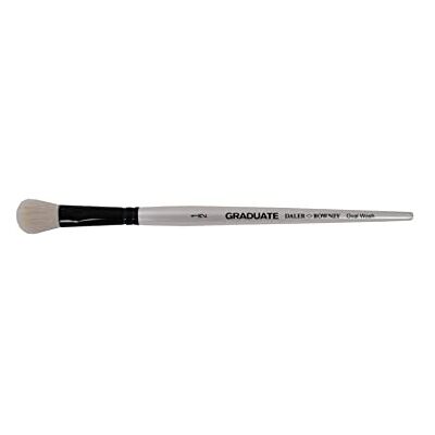 Daler Rowney Pennello in setola Caprina, Misura 1/2, Punta Ovale, Colore: Bianco Daler Rowney Pennello in setola Caprina, Misura 1/2, Punta Ovale, Colore: Bianco