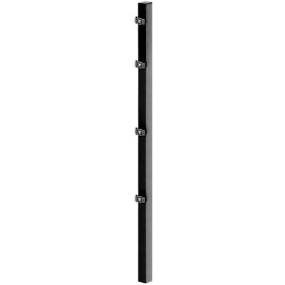 Alberts Palo per recinzione con linguetta di serraggio con accessori, nero, lunghezza 1750 mm, 60 x 40 mm Alberts Palo per recinzione con linguetta di serraggio con accessori, nero, lunghezza 1750 mm, 60 x 40 mm