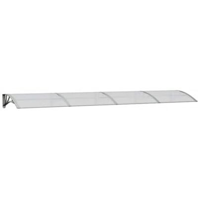 vidaXL Tettoia per Porta Grigio e Trasparente 350x75 cm Policarbonato vidaXL Tettoia per Porta Grigio e Trasparente 350x75 cm Policarbonato