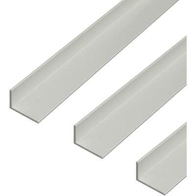 Alberts Profilo angolare, in alluminio, colore argento anodizzato, 1000 x 40 x 20 mm, set da 3 pezzi Alberts Profilo angolare, in alluminio, colore argento anodizzato, 1000 x 40 x 20 mm, set da 3 pezzi