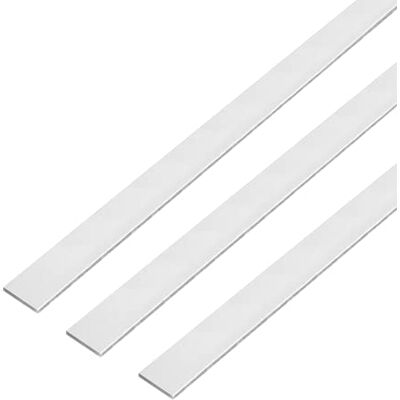 Alberts Asta piatta autoadesiva, in alluminio, sabbiata argento, 1000 x 20 x 2 mm, set da 3 pezzi Alberts Asta piatta autoadesiva, in alluminio, sabbiata argento, 1000 x 20 x 2 mm, set da 3 pezzi