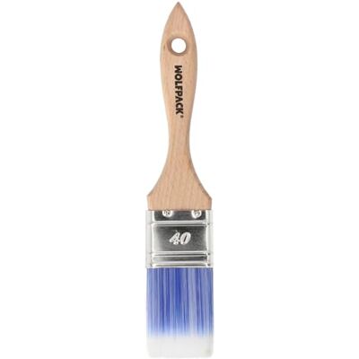 WOLFPACK Palettina professionale Plus Larghezza 40 mm. Setole sintetiche PBT, manico in legno di faggio ergonomico, pennello pittore, pennello pittura WOLFPACK Palettina professionale Plus Larghezza 40 mm. Setole sintetiche PBT, manico in legno di faggio ergonomico, pennello pittore, pennello pittura