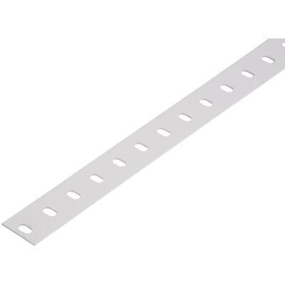 Alberts Conceptor® barra piatta, plastificata bianca RAL 9016, perforata, 2000 x 35 Alberts Conceptor® barra piatta, plastificata bianca RAL 9016, perforata, 2000 x 35