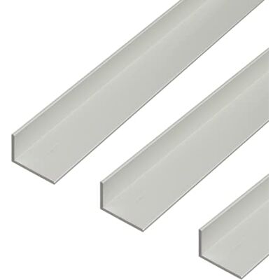 Alberts Profilo angolare, in alluminio, colore argento anodizzato, 1000 x 30 x 20 mm, set da 3 pezzi Alberts Profilo angolare, in alluminio, colore argento anodizzato, 1000 x 30 x 20 mm, set da 3 pezzi