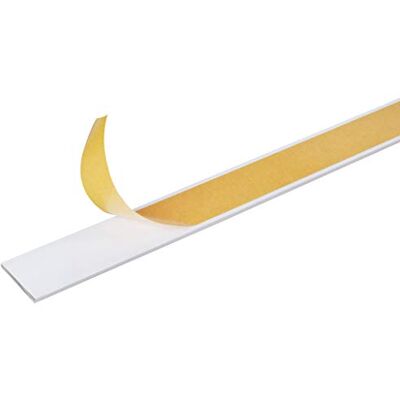 Alberts Barra piatta, autoadesiva, alluminio, bianco, 1000 x 20 x 2 mm Alberts Barra piatta, autoadesiva, alluminio, bianco, 1000 x 20 x 2 mm