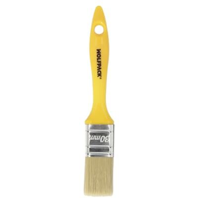WOLFPACK Palettina professionale setola bianca larghezza 30 mm. Setole naturali manico in plastica ergonomico, pennello pittore, pennello pittura WOLFPACK Palettina professionale setola bianca larghezza 30 mm. Setole naturali manico in plastica ergonomico, pennello pittore, pennello pittura