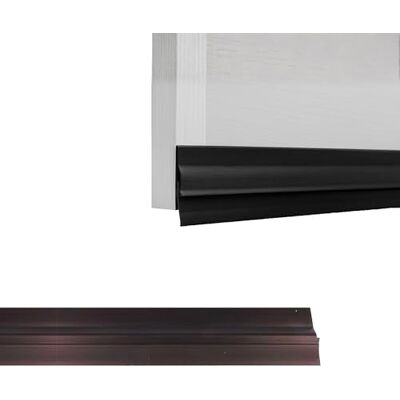 Amig Paraspifferi adesivo modello 4 Isolante in PVC semi-rigido per porte Protezione da correnti e polvere Facile installazione, nero, 1 m, imitazione legno Amig Paraspifferi adesivo modello 4 Isolante in PVC semi-rigido per porte Protezione da correnti e polvere Facile installazione, nero, 1 m, imitazione legno