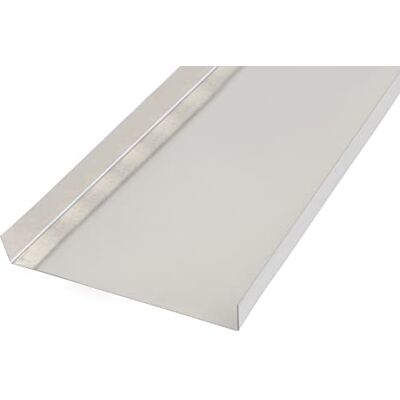 Alberts Lamiera liscia, bordata, a U, alluminio, naturale, 2000 x 18 x 130 x 18 mm Alberts Lamiera liscia, bordata, a U, alluminio, naturale, 2000 x 18 x 130 x 18 mm