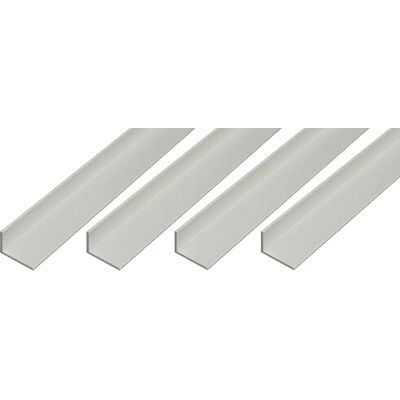 Alberts Profilo angolare, in alluminio, colore argento anodizzato, 1000 x 25 x 15 mm, set da 4 pezzi Alberts Profilo angolare, in alluminio, colore argento anodizzato, 1000 x 25 x 15 mm, set da 4 pezzi