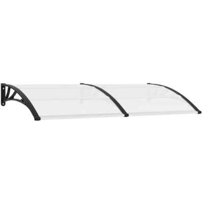 vidaXL Tettoia porta 200cm nero e trasparente - Tettoia vidaXL Tettoia porta 200cm nero e trasparente - Tettoia