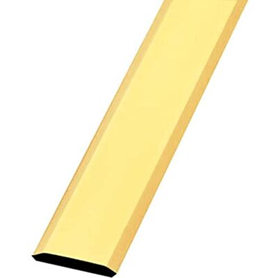Amig Tappezzeria per Pavimento, 720 mm x 34 mm, striscia di transizione liscia e con fissaggio adesivo, copri giunti di legno, parquet, pedale, marmo e piastrelle, ottone dorato Amig Tappezzeria per Pavimento, 720 mm x 34 mm, striscia di transizione liscia e con fissaggio adesivo, copri giunti di legno, parquet, pedale, marmo e piastrelle, ottone dorato