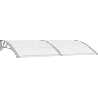 vidaXL Pensilina per Porta Grigia e Trasparente 200x75 cm in PC vidaXL Pensilina per Porta Grigia e Trasparente 200x75 cm in PC