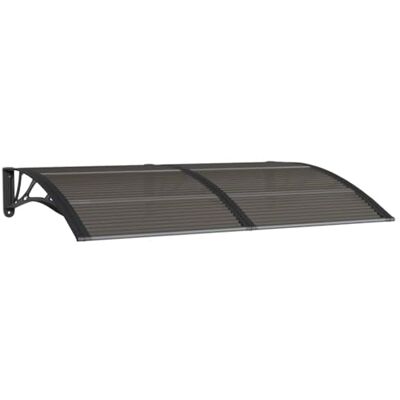 vidaXL Tettoia per Porta Nera 150x100 cm Policarbonato vidaXL Tettoia per Porta Nera 150x100 cm Policarbonato